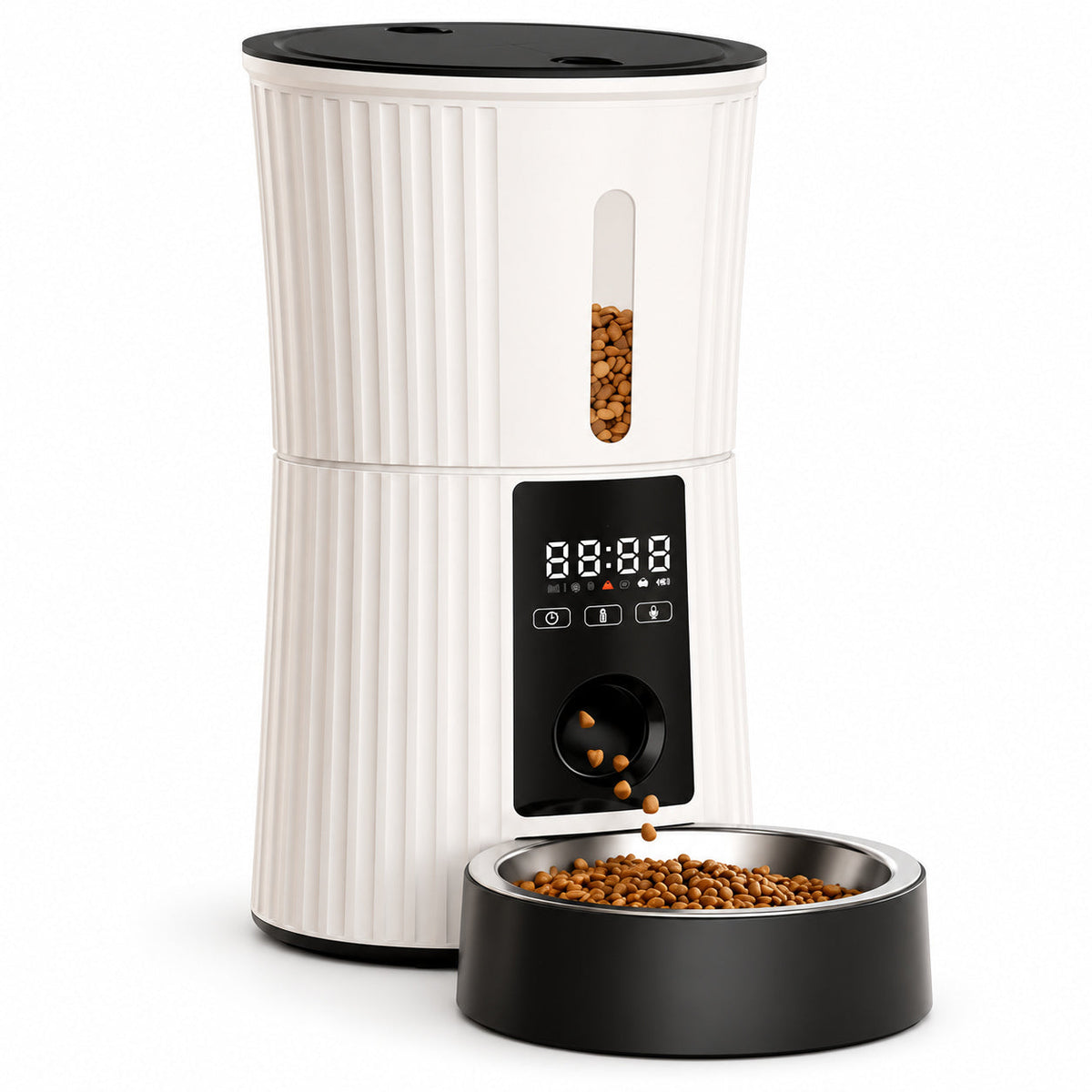 Automatic Cat Feeder for Dry Food - Programmable Meals — product on white background