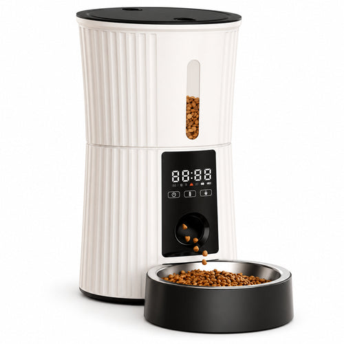 Automatic Cat Feeder for Dry Food - Programmable Meals — product on white background