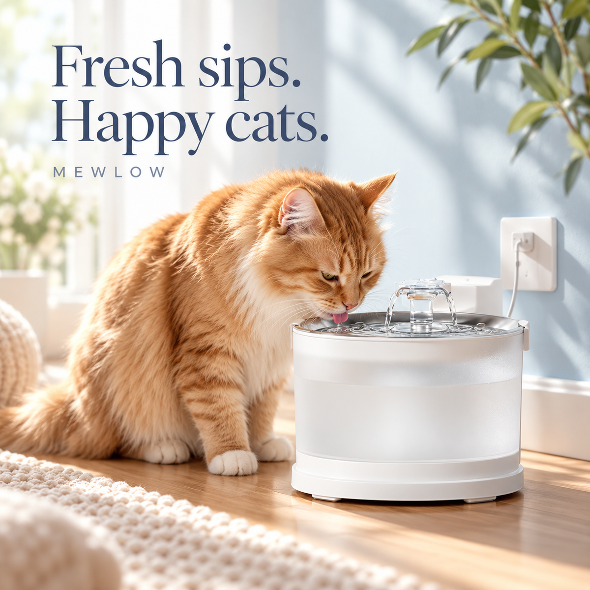 Fresh sips. Happy cats.