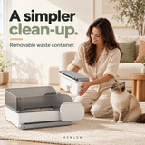 A simpler clean-up. Removable waste container.